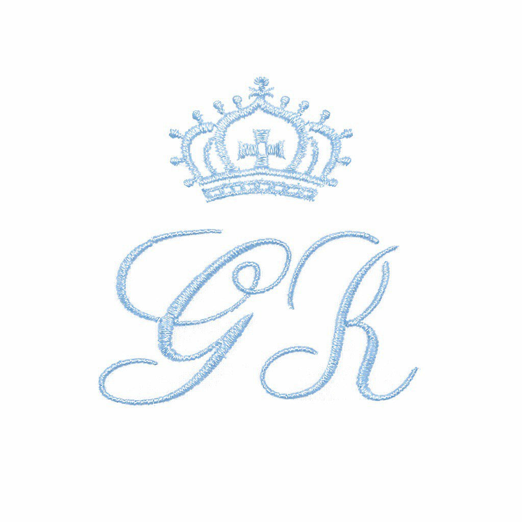 Crown Baby Initials Monogram Embroidery Add-On