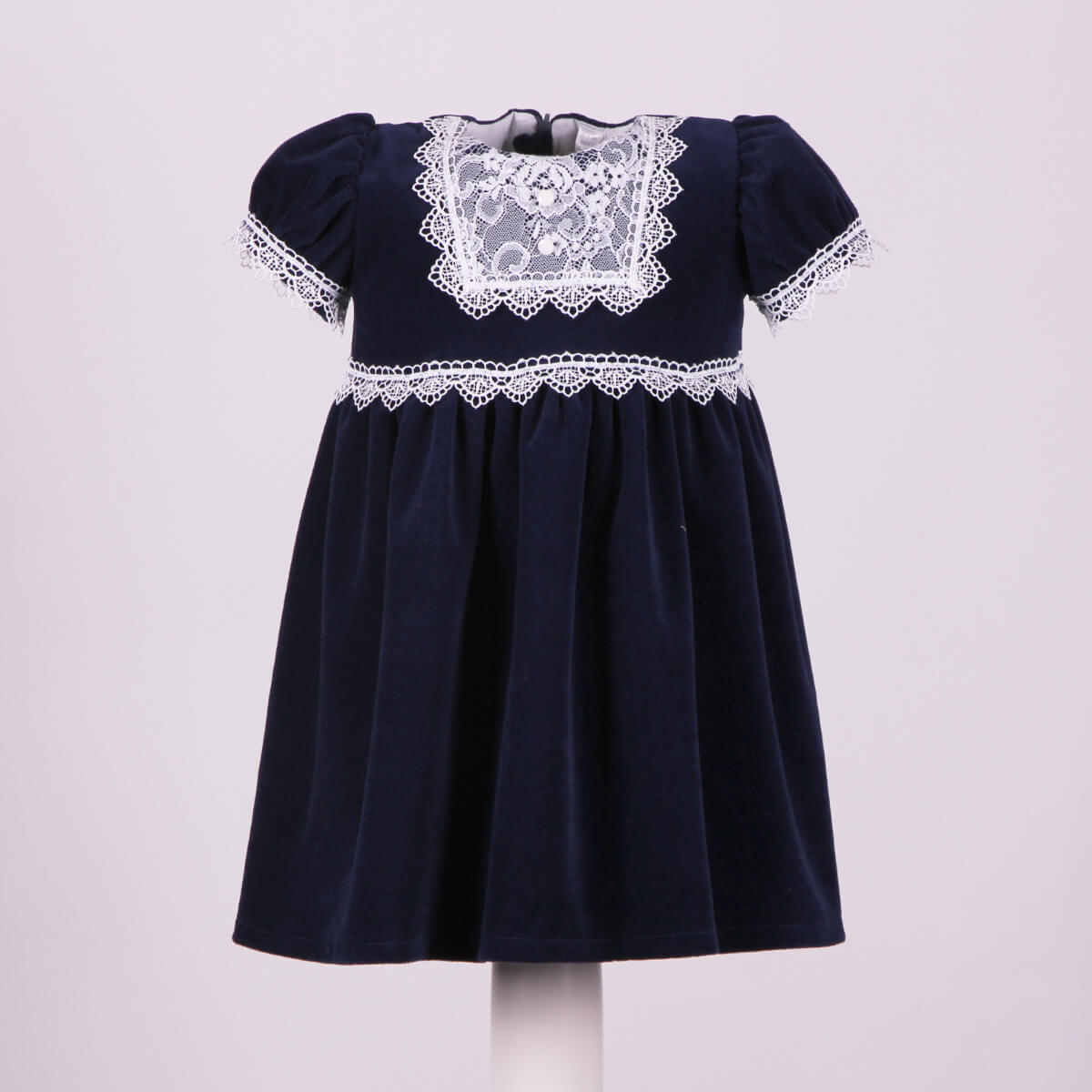 EMERALD Velvet Baby Girl Dress with Headband – Holiday Dress