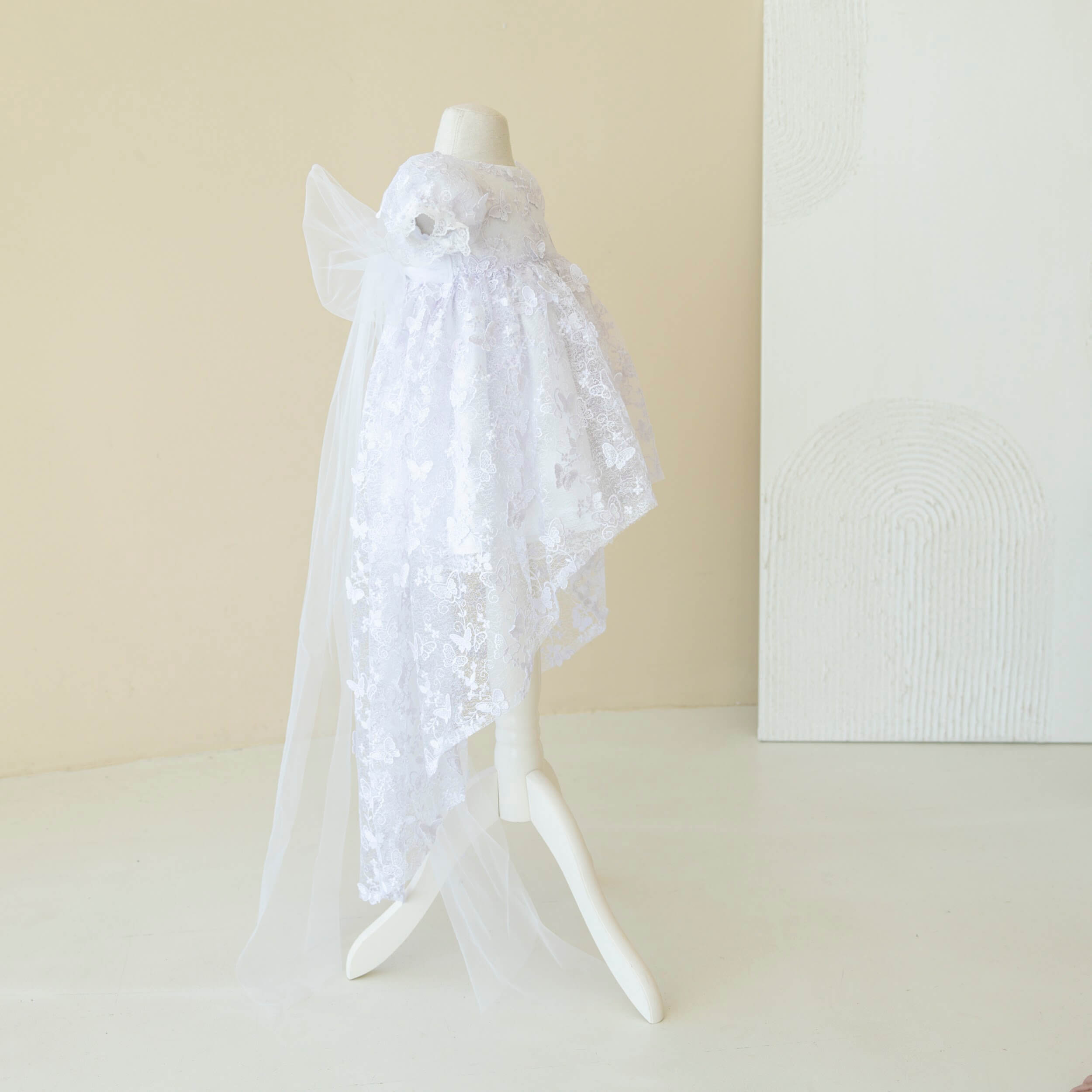 VANESSA Christening Gown with Lace Cover-Up