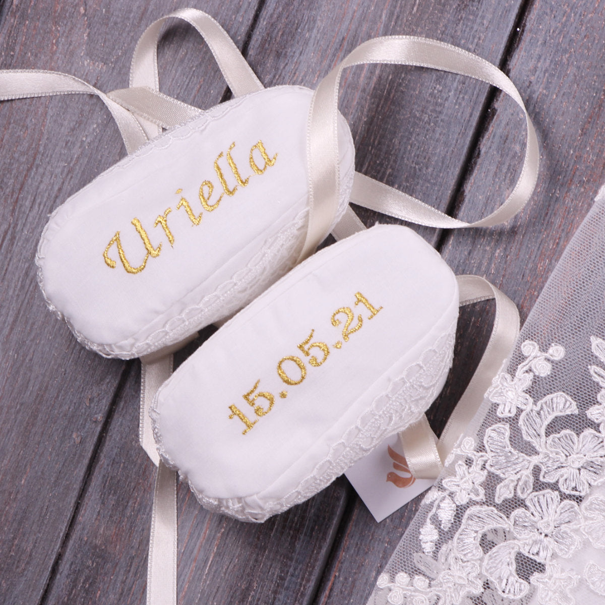 VANESSA Baby Booties with Butterflies