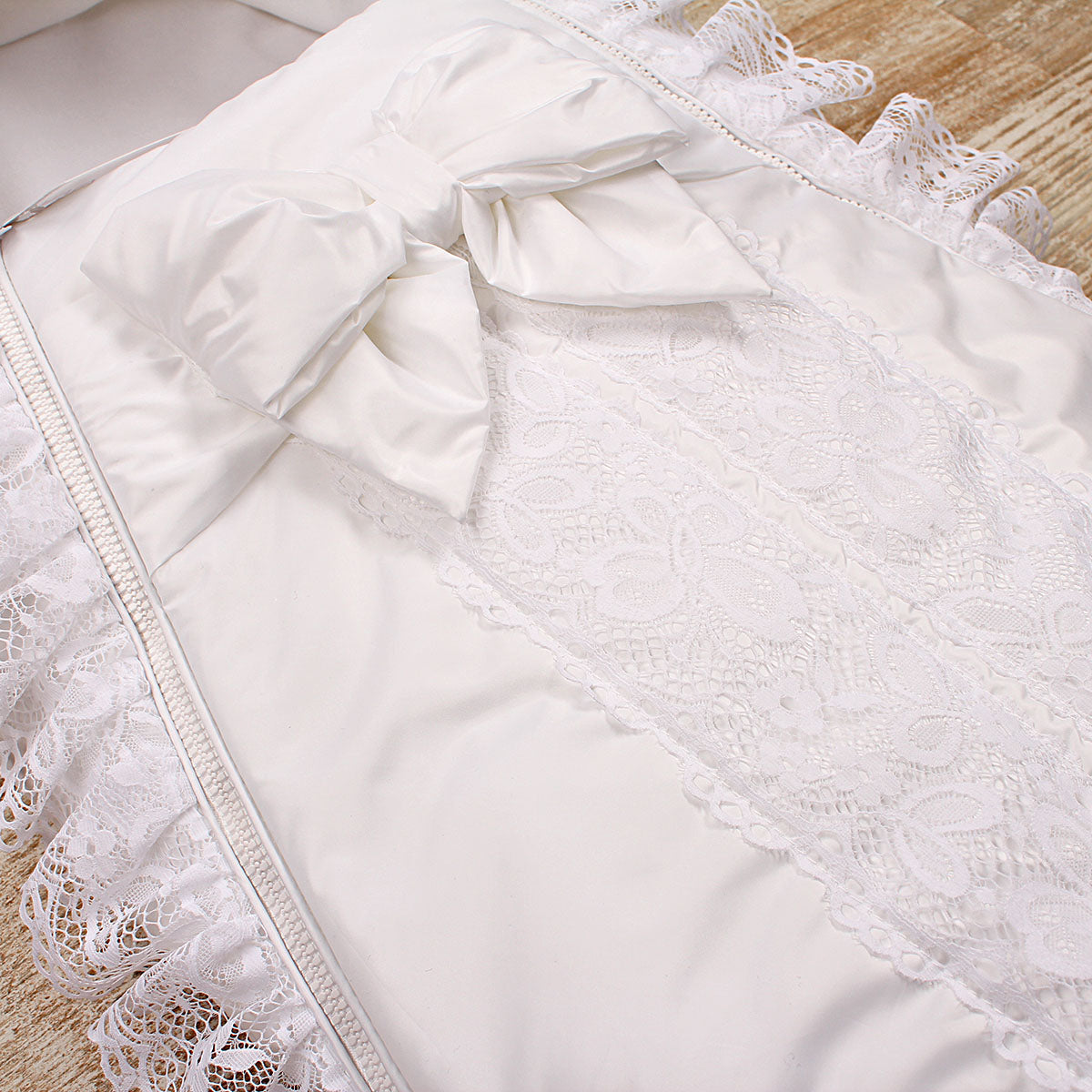 Close-up of Newborn winter sleep sack 