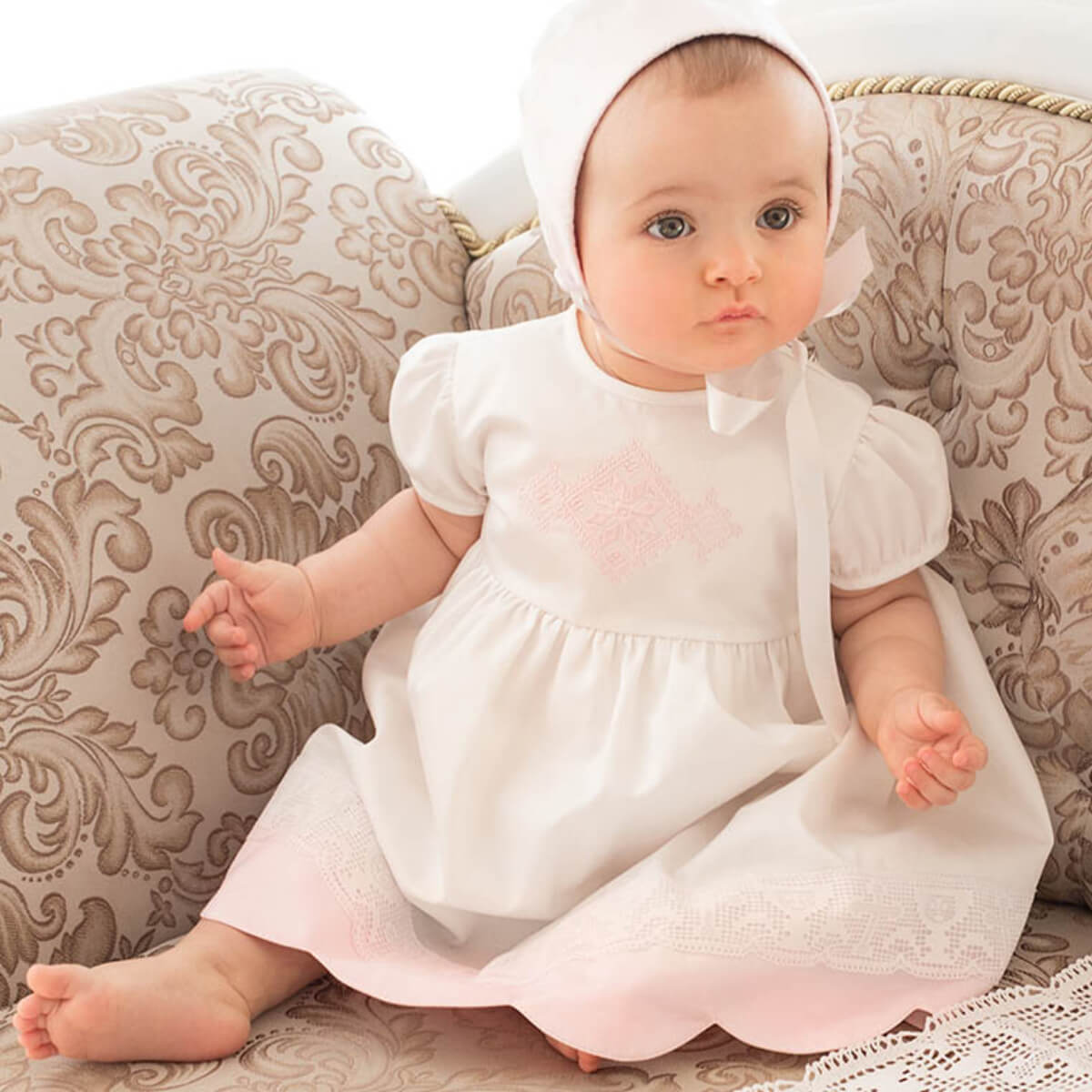 ZOE Cotton Christening Dress